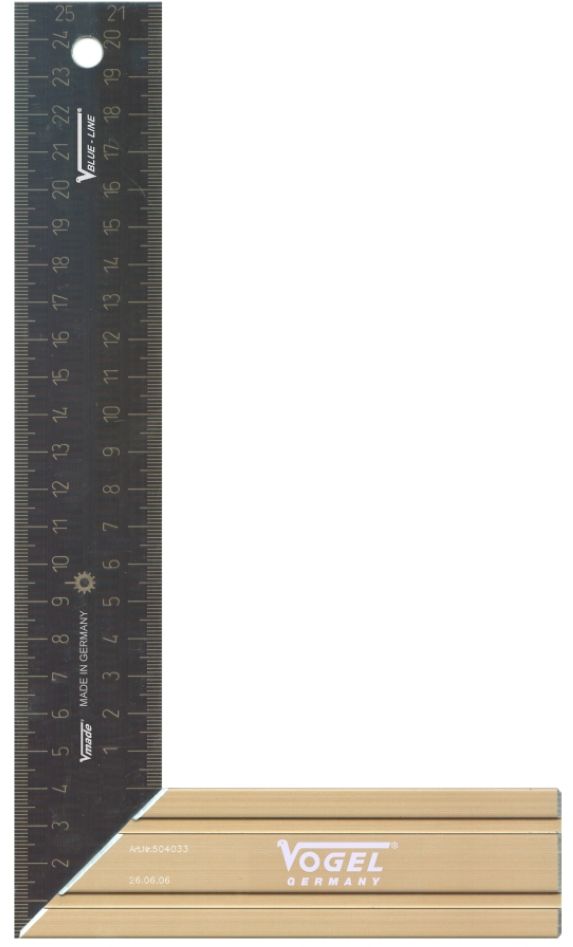 Vogel 504031-2 Timmermanswinkelhaak Aluminium 150 mm gelaserd Type B