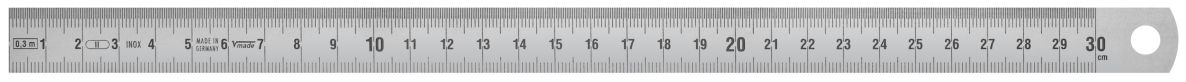 Vogel 1012020030 Liniaal RVS 300x18x0.5mm Type B= ½mm/mm