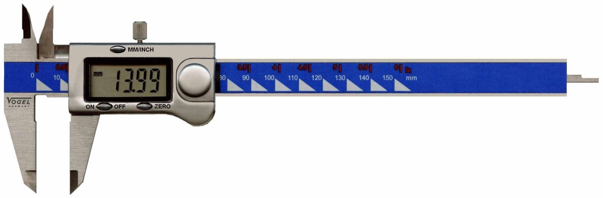 Vogel 202043-3 Schuifmaat digitaal RVS 150mm DIN 862