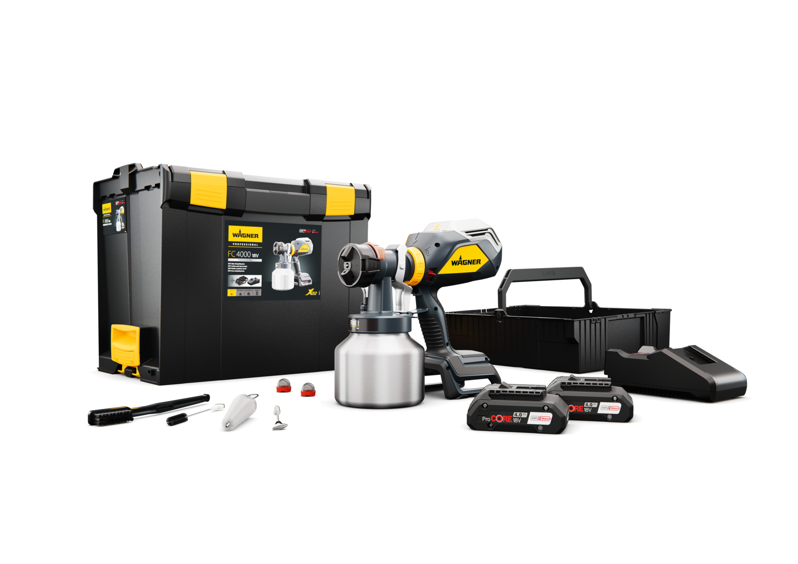Wagner 2437240 FC 4000 XLVP FineSpray Accu Verfspuit 18V 4.0Ah ProCore in L-Boxx