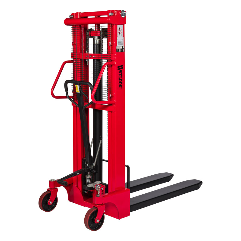 Weldon 1000HS/160 Handmatige Stapelaar 1000kg hefhoogte 1600mm poly enkel wielen 1150x550mm