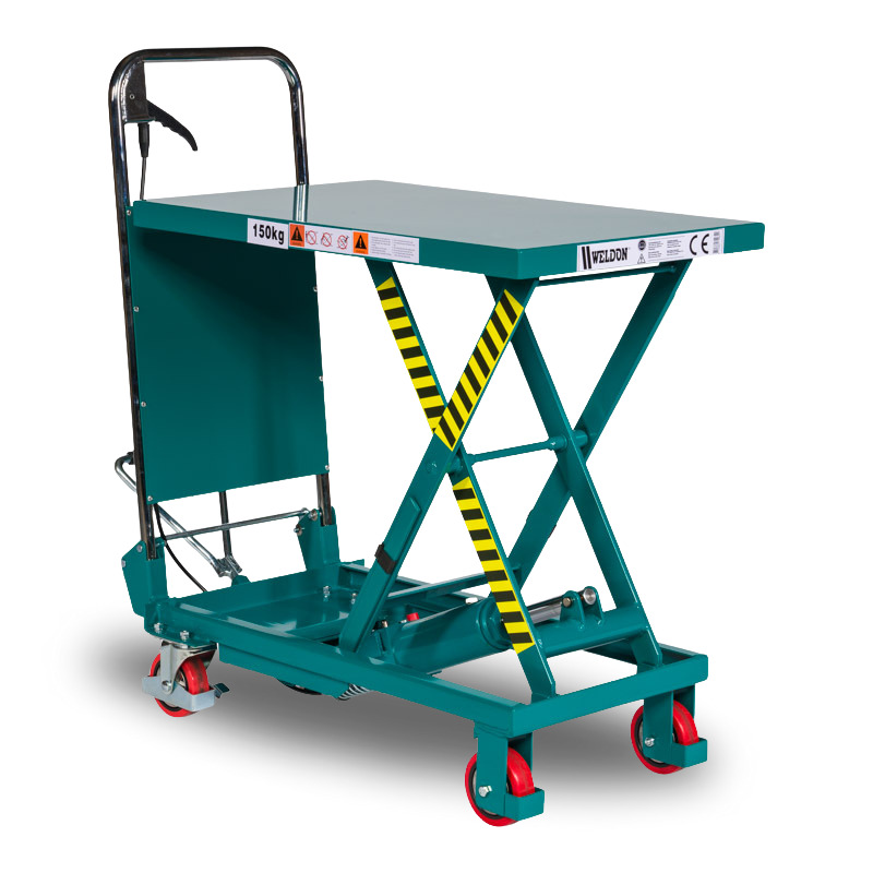 Weldon 150HT Heftafel 150kg PU wielen 750x450mm