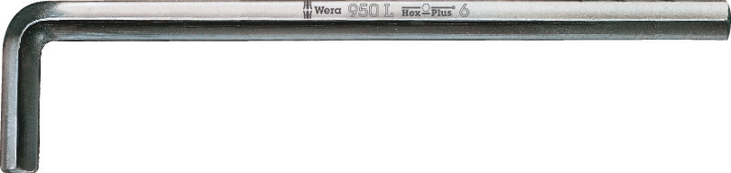 Wera 05021635001 950 L Stiftsleutel, metrisch, verchroomd, 8 x 200 mm
