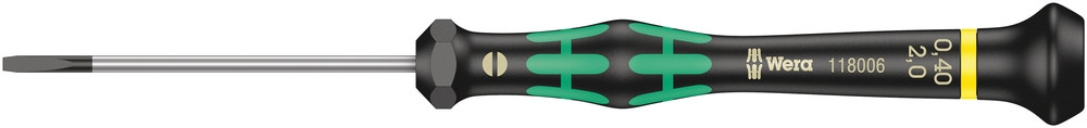 Wera 05118012001 2035 Kraftform Micro Zaagsnede Schroevendraaier, 0.60 x 3.5 x 80 mm