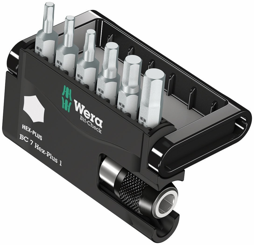 Wera 05056168001 Bit-Check 7 Hex-Plus 1 bitset, 7-delig