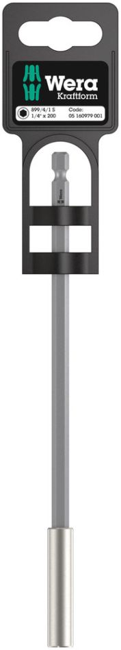 Wera 05160979001 899/4/1 S Universele bithouder met sterke spanring, 1/4" x 200 mm