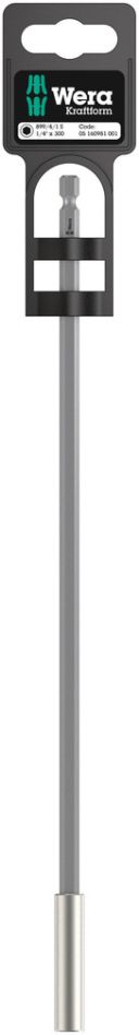 Wera 05160981001 899/4/1 S Universele bithouder met sterke spanring, 1/4" x 300 mm