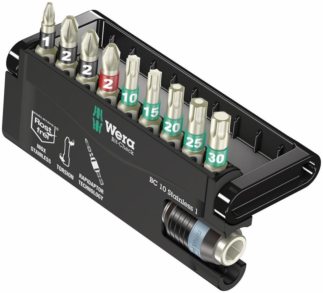Wera 05071110001 Bit-Check 10 Stainless 1, 10 delig
