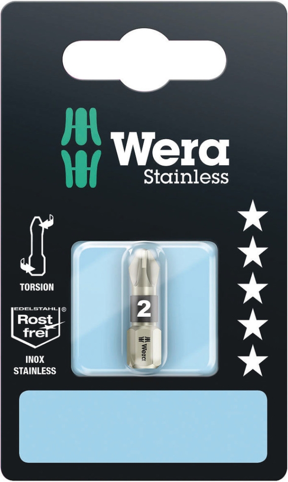 Wera 05073614001 3855/1 TS SB bits Pozidriv, RVS, PZ 2 x 25 mm