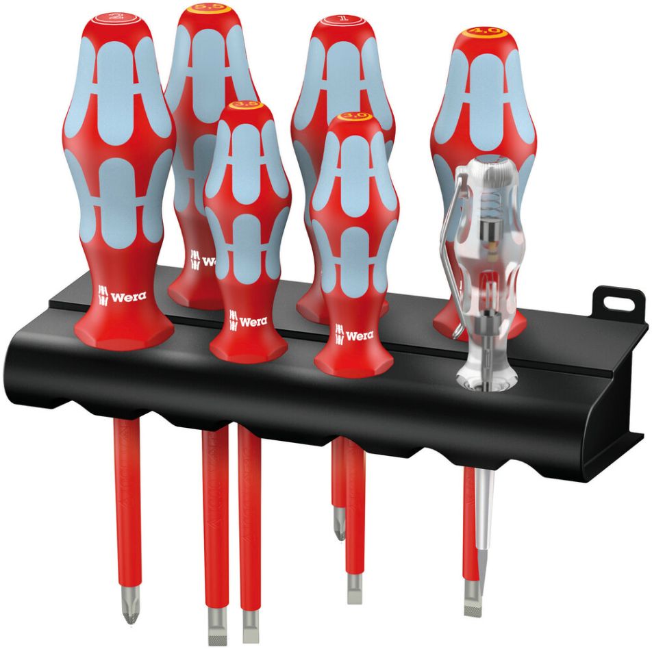 Wera 05022728001 3160 i/7 VDE Schroevendraaierset, RVS + houder, 7-delig