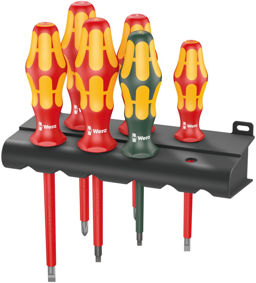 Wera 05347777001 160 i/168 i/6 Schroevendraaierset Kraftform Plus Serie 100 + houder, 6-delig