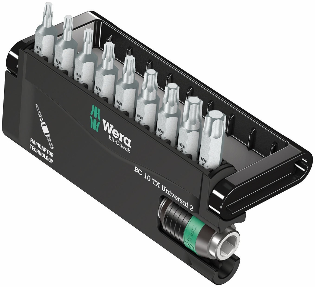 Wera 05057115001 Bit-Check 10 TX Universal 2 bitset, 10-delig
