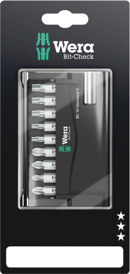 Wera 05073416001 Bit-Check 10 Universal 5 SB, 10-delig