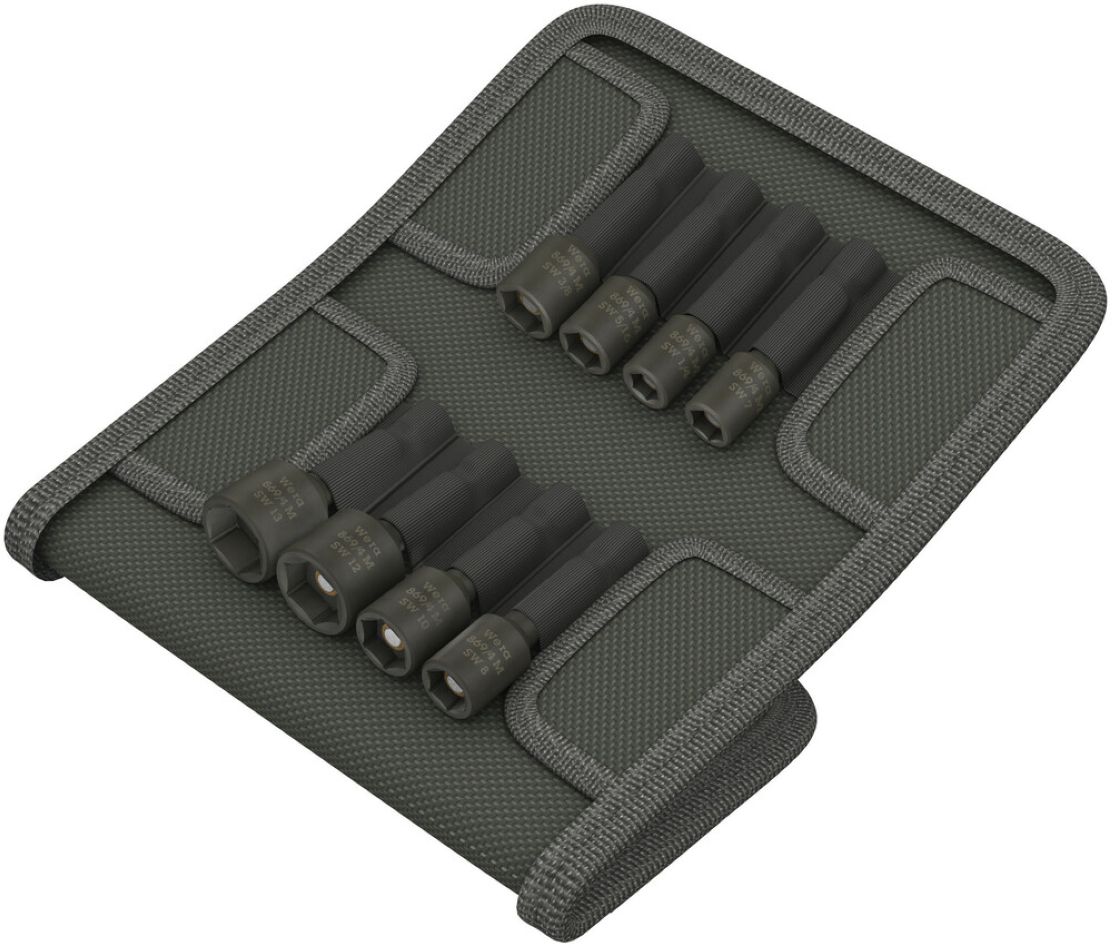 Wera 05073495001 869/4 M Set Dopbits 50mm magnetisch 8-delig in etui