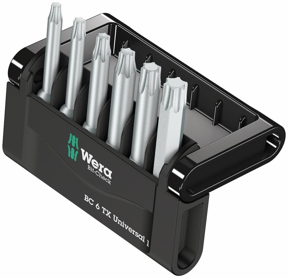 Wera 05056472001 Bit-Check 6 TX Universal 1 bitset, 6-delig