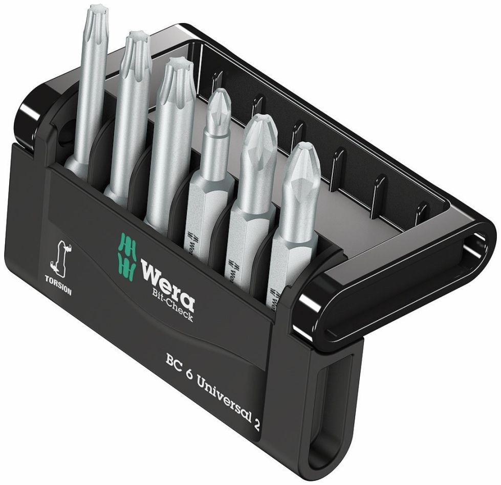 Wera 05056473001 Bit-Check 6 Universal 2 bitset, 6-delig