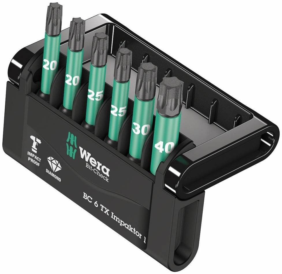 Wera 05057693001 Bit-Check 6 TX Impaktor 1, 6-delig