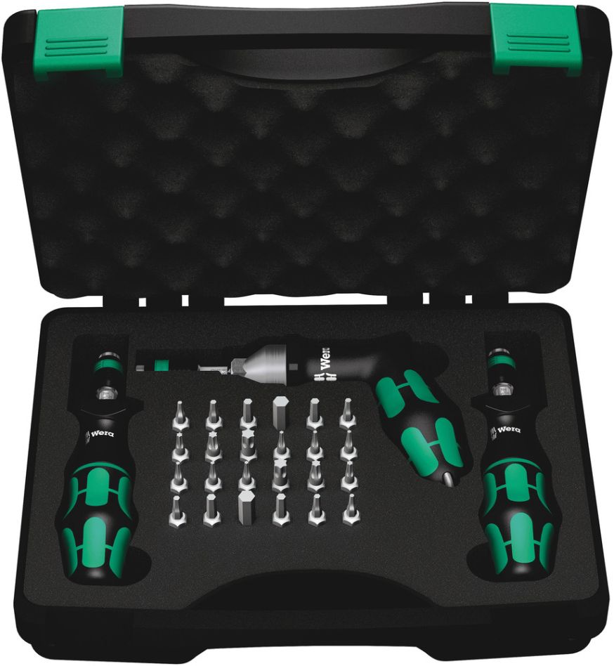 Wera 05350451001 7445/46/47 Kraftform momentschroevendraaier-set 2.5-55.0 in.lbs, 27-delig