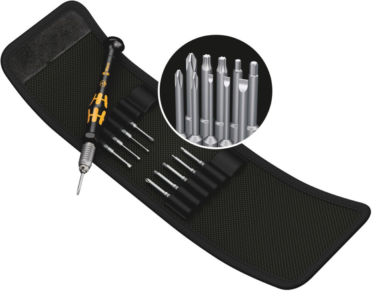 Wera 05073670001 Kraftform Kompakt Micro-Set ESD schroevendraaierset, 11-delig