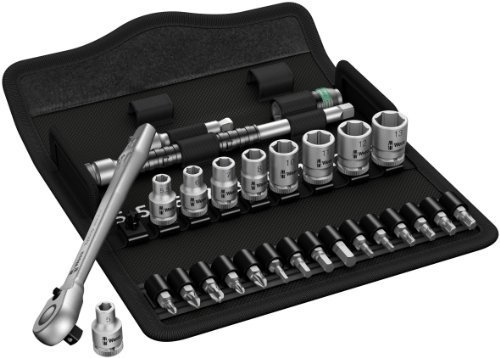 Wera 05004018001 8100 SA 8 Zyklop Metal-ratelset, omschakelpal, 1/4"-aandrijving, metrisch, 28-delig