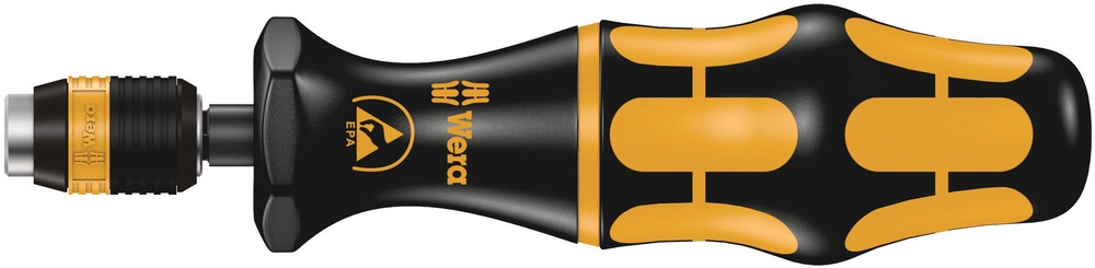 Wera 05074820001 Serie 7400 ESD Kraftform Instelbare momentschroevendraaier met standaardinstellingen (0,1-1,2 Nm) met Rapidaptor snelwisselhouder, art. no. 7450 ESD x 0.1 N m x 0.1-0.34 N m 5074820001