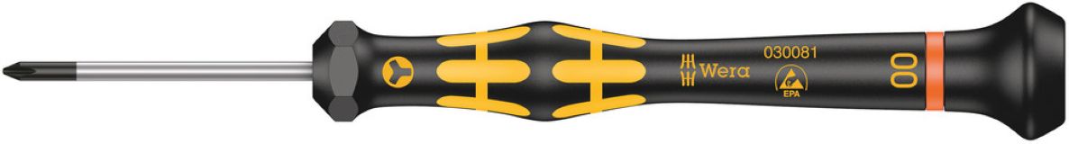 Wera 05030081001 1572 ESD Microstix® Kraftform Micro Schroevendraaier, 00 x 40 mm