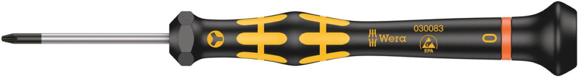 Wera 05030083001 1572 ESD Microstix® Kraftform Micro Schroevendraaier, 0 x 40 mm