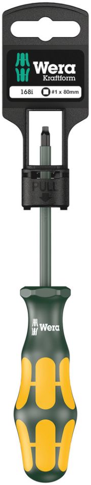 Wera 05100024001 168 i SB VDE geïsoleerde Schroevendraaier voor Binnenvierkant, 1 x 80 mm 5100024001