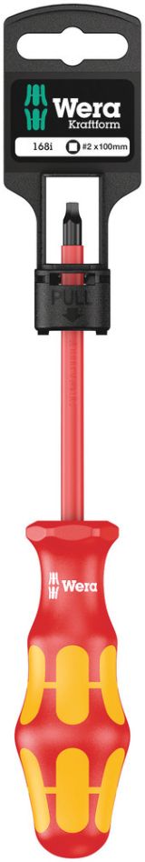 Wera 05100025001 168 i SB VDE geïsoleerde Schroevendraaier voor Binnenvierkant, 2 x 100 mm 5100025001