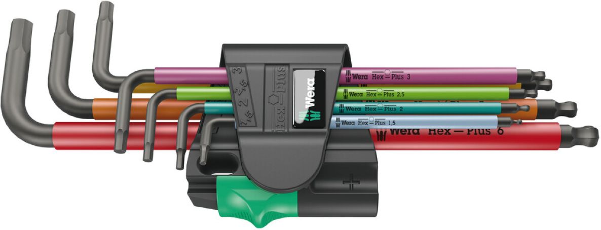 Wera 05022534001 950 SPKL/7B SM Multicolour Magneet Stiftsleutelset metrisch, 7-delig
