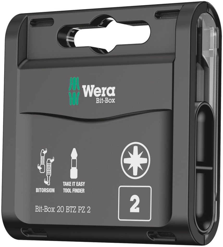 Wera 05057761001 Bit-Box 20 BTZ PZ 2x25, 1/4"