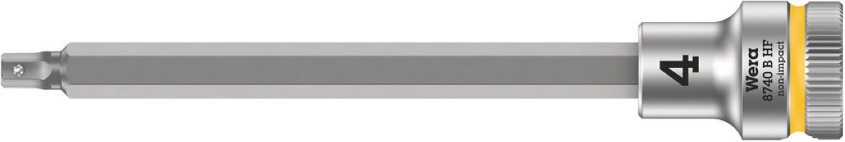 Wera 05003032001 8740 B HF Binnenzeskant Zyklop Bitdop met 3/8"-aandrijving met vasthoudfunctie, 4 x 107 mm 5003032001