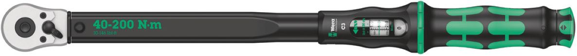 Wera 05075622001 Click-Torque C 3 Momentsleutel met omschakelbare ratel - 40-200Nm - 1/2"