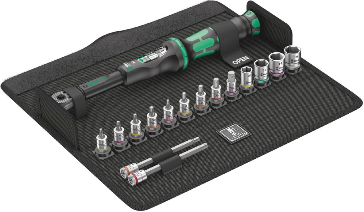 Wera 05004180001 Bicycle Set draaimomentsleutel met omschakelratel Torque 1, 16-delig