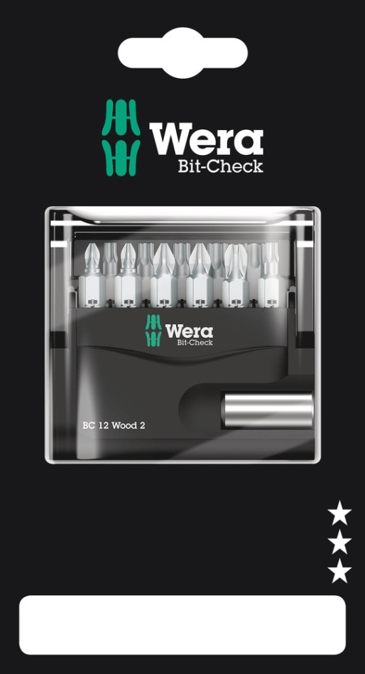 Wera 05136391001 Bit-Check 12 Wood 2 SB, 12-delig