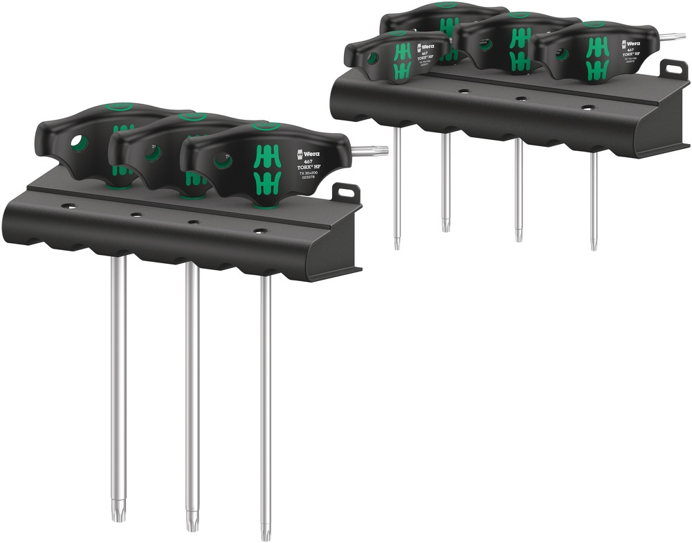 Wera 05023452001 467/7 TORX® HF set 1 schroevendraaierset T-greep-TORX®-schroevendraaier met vasthoudfunctie, 7-delig