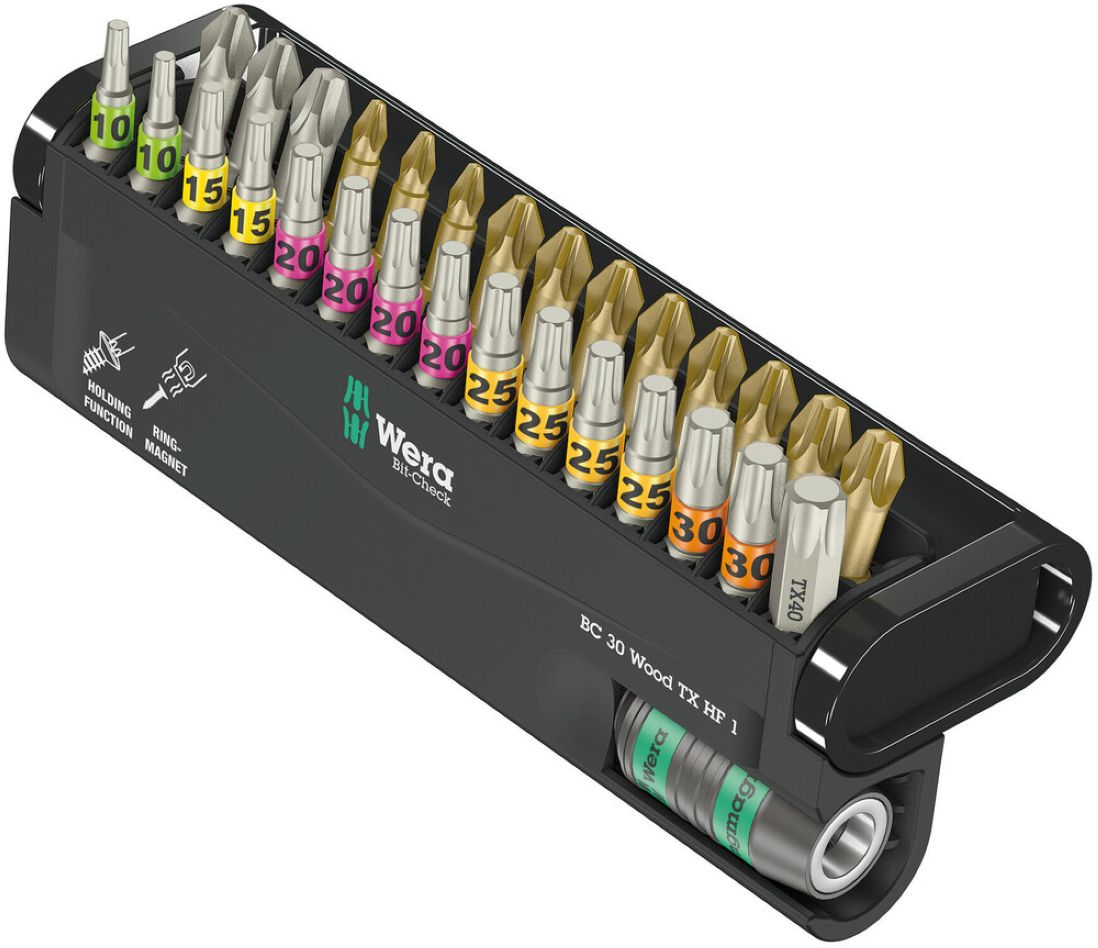 Wera 05057436001 Bit-Check 30 Wood TX HF 1, 30-delig
