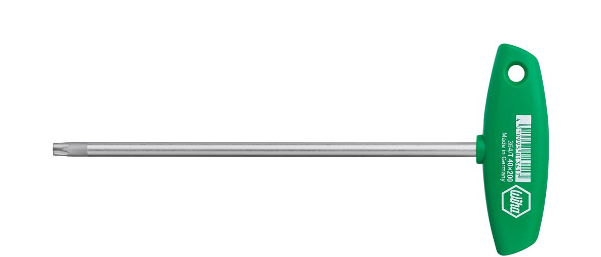 Wiha 01329 Stiftsleutel met dwarsgreep TORX® mat verchroomd T10 x 100 mm