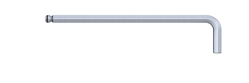 Wiha 24305 Stiftsleutel zeskantkogelkop MagicRing, inchuitvoering mat verchroomd 3/16 x 163 mm, 33 mm