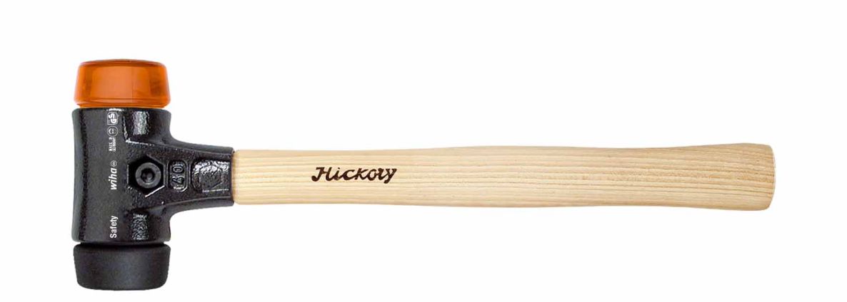 Wiha 26611 Kunststof hamer Safety middelzacht/hard met hickorysteel, rond-slagkop 30 mm