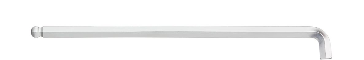 Wiha 35487 Stiftsleutel zeskantkogelkop met kort been, mat verchroomd 5 mm x 163 mm, 15 mm