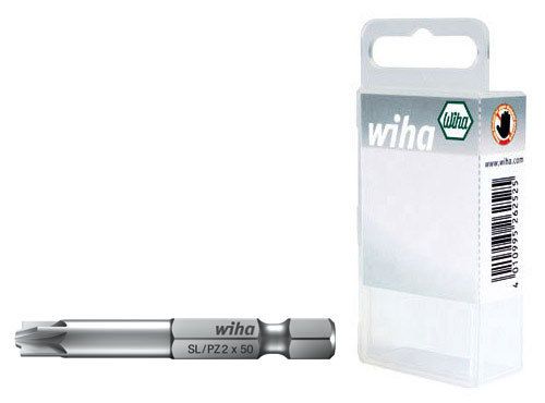 Wiha 36082 Bitset Professional 70 mm PlusMin/Pozidriv 1/4" in box 2-delig (36082)