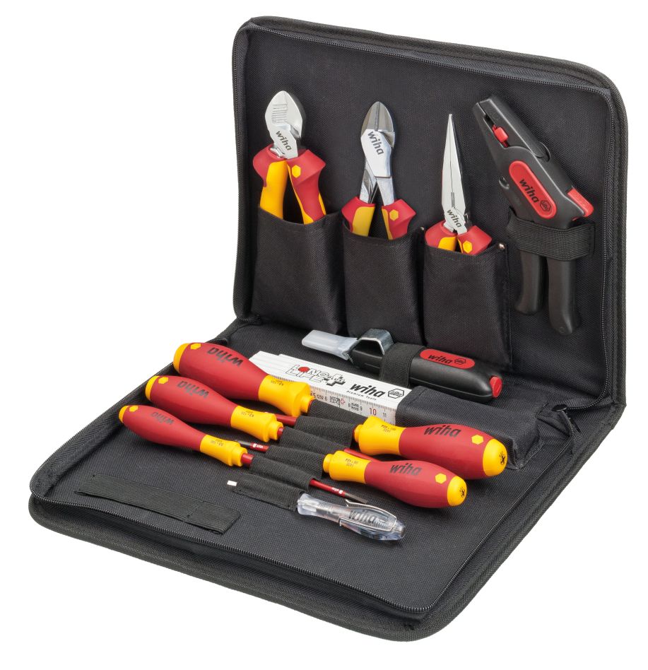 Wiha 36389 Gereedschapset elektricien assorti 12-delig in etui (36389)