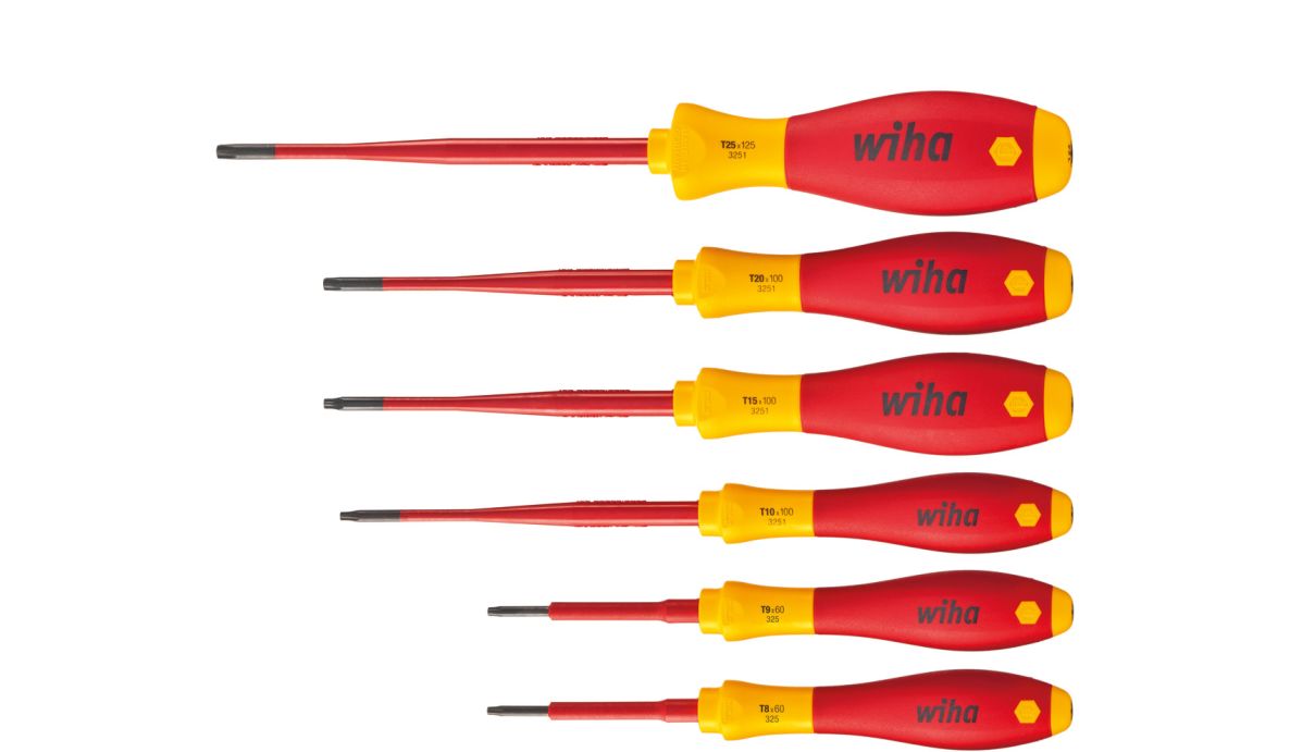 Wiha 41245 Schroevendraaierset SoftFinish electric slimFix TORX® Tamper Resistant (met boring) 6-delig (41245)