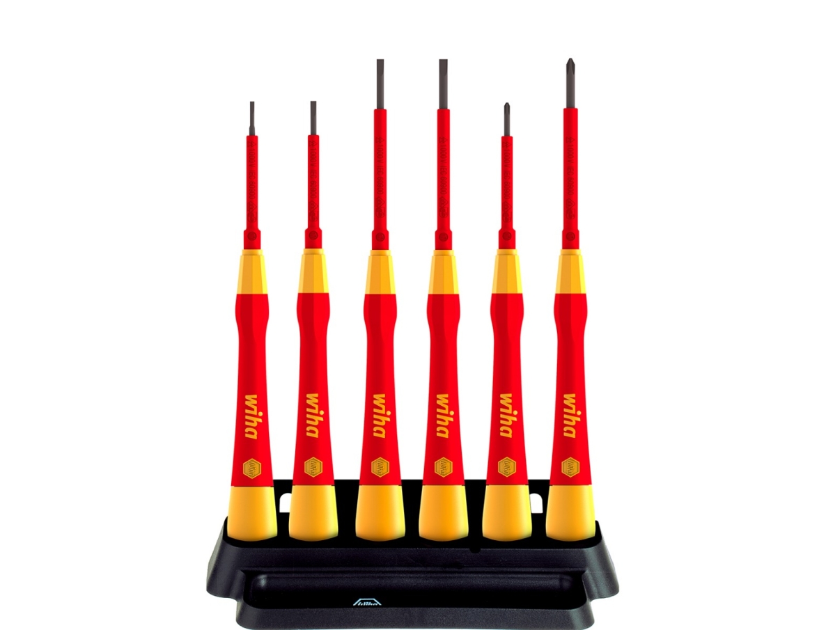 Wiha 42989 Fijnschroevendraaierset PicoFinish® Electric 6-delig (42989)