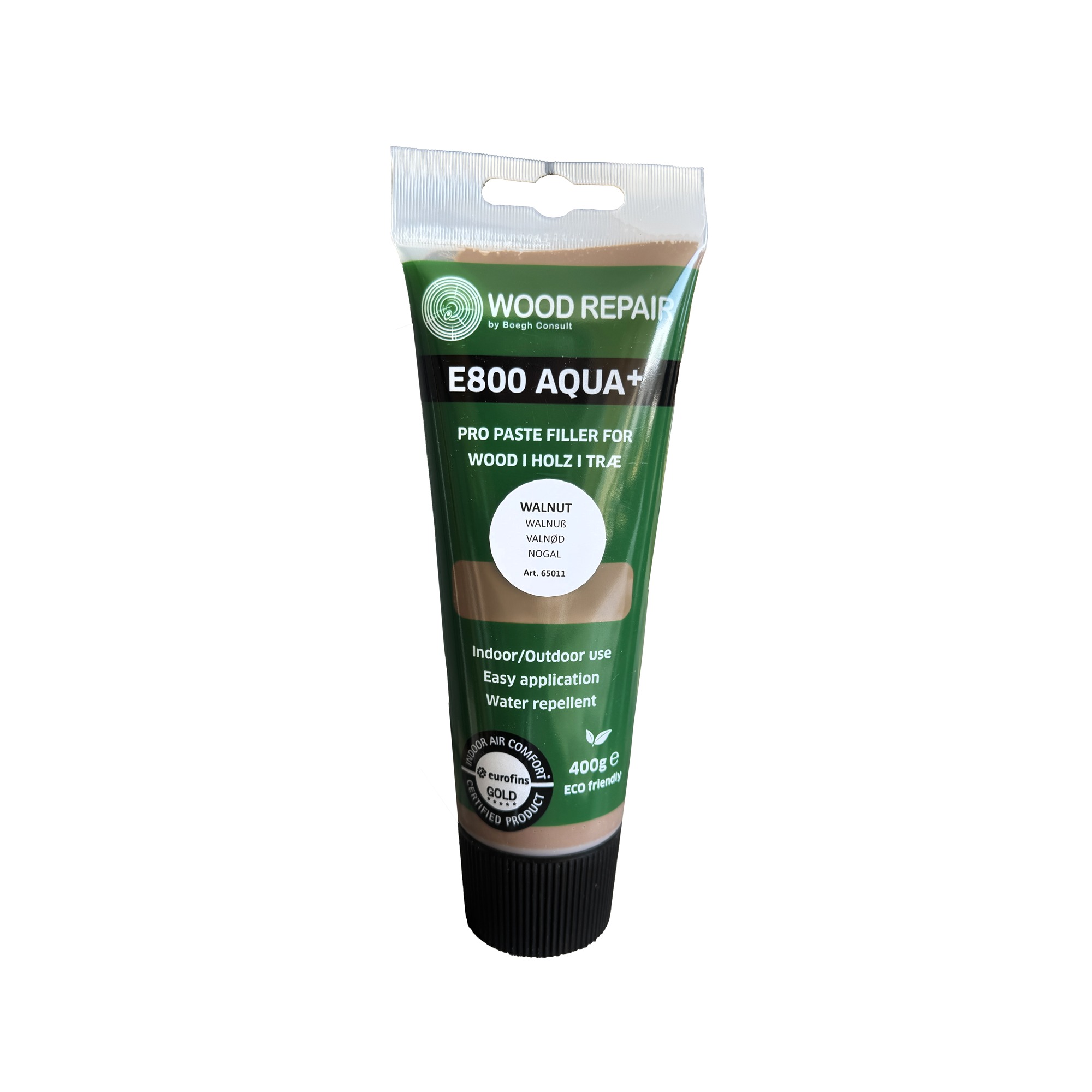 Wood Repair WRE-65011 E800 Aqua+ Houtpasta 400 gr Walnut