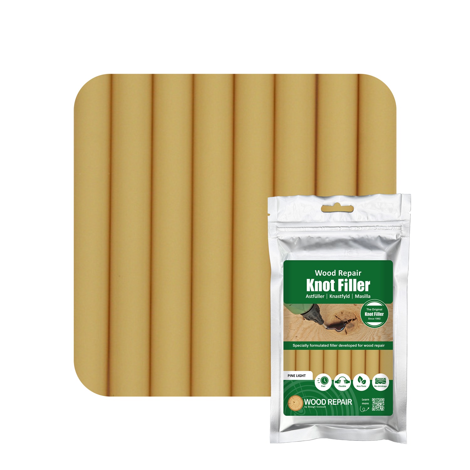 Wood Repair WRE-10111 Knoestvulpatroon 150 mm 8st. Pine light