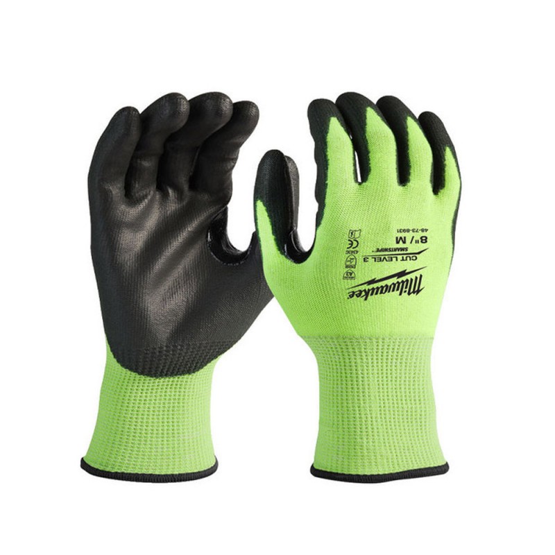 Milwaukee Accessoires 4932478131 Hi-vis werkhandschoenen snijklasse 3/C - M/8 - 1 paar